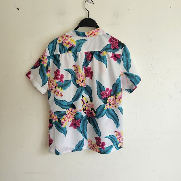 Vintage Hilo Hattie Hawaiian Shirt: 90s Floral Print, Men's Small - Picture 4 of 8